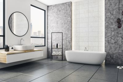 Install Bathroom Fixtures!