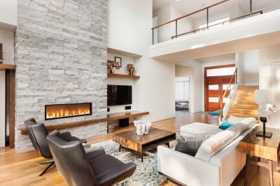 Stone Fireplace
