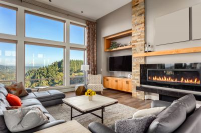 Add a Fireplace with Splashes of Color!